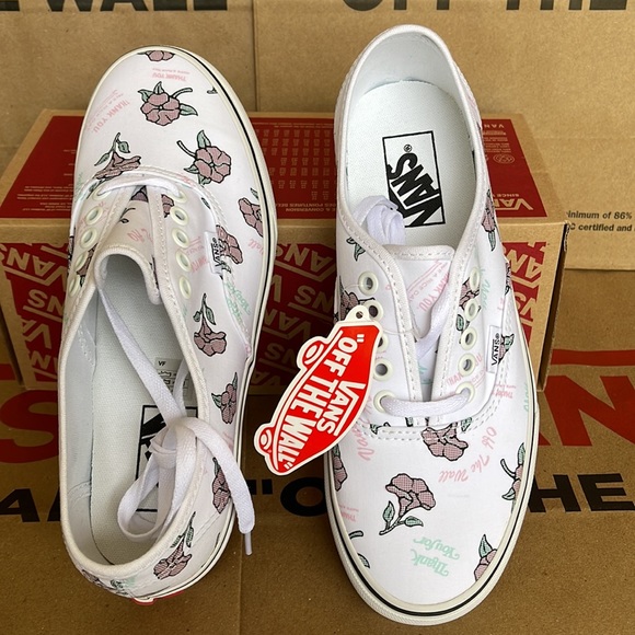 Vans Authentic (Thank You Floral) True White/Trwht sneakers Men’s - Picture 14 of 16